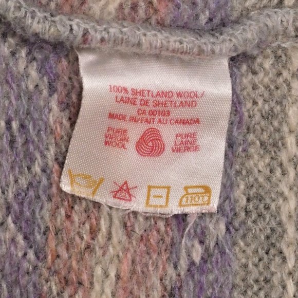 Parkhurst Vintage 100% Shetland wool Fair Isle Crew Neck Sweater Size L - Picture 8 of 8